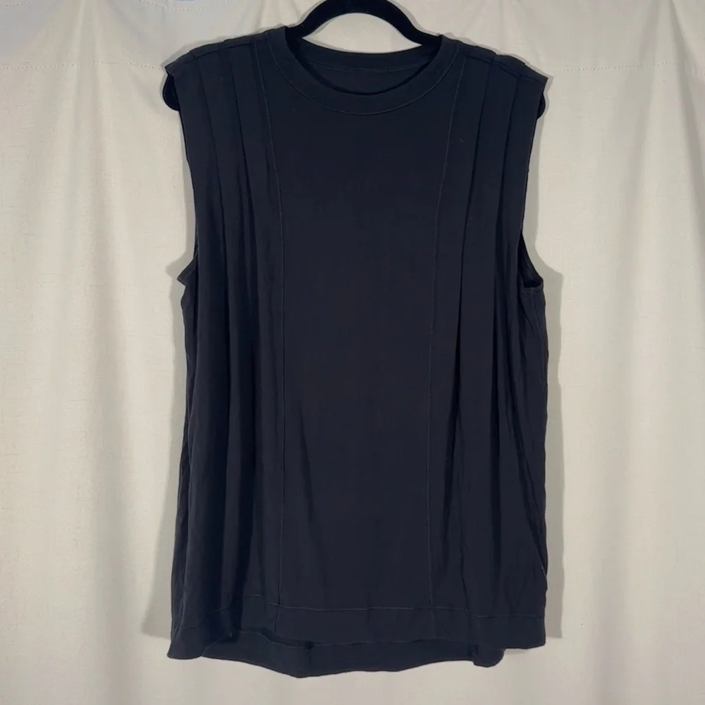 Lululemon Modal Pleated Shoulder Tank Top in Black